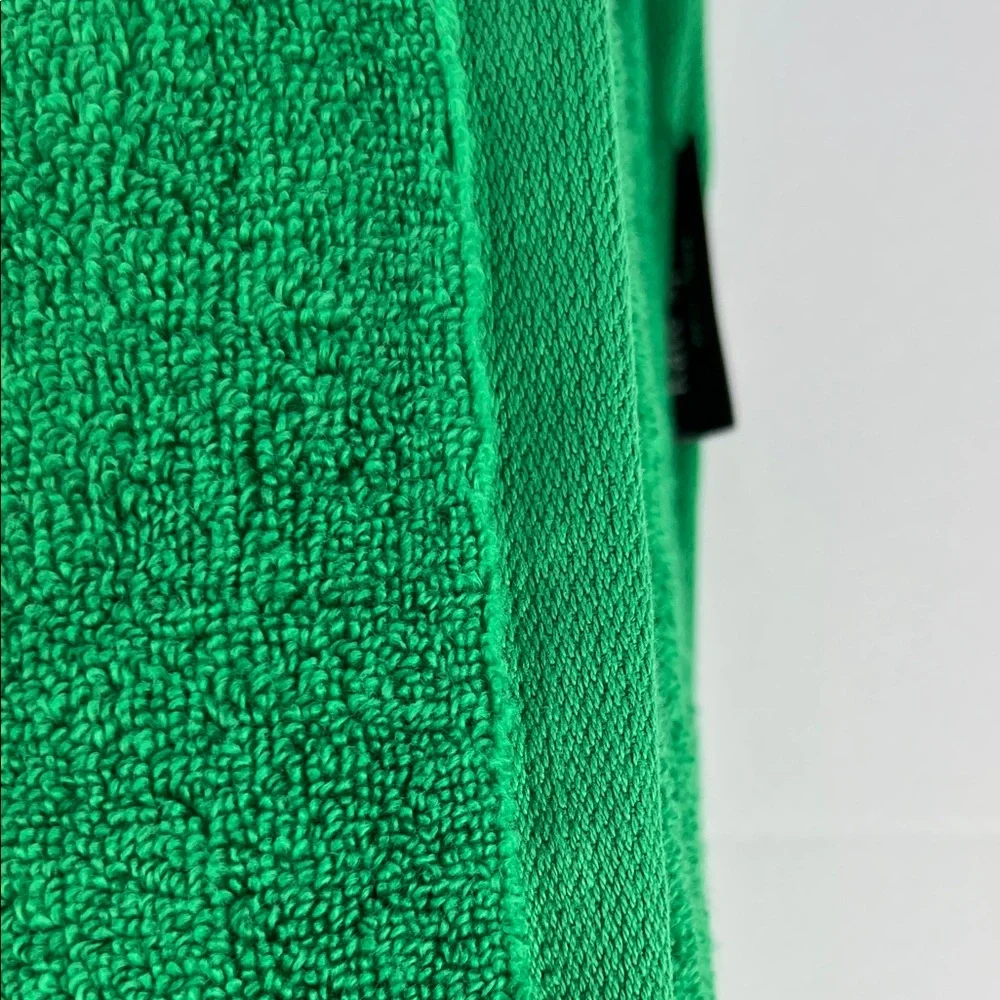 Kate Spade Bath Towel Set Vibrant Kelly Green Cotton Soft Plush Set of 2 NEW